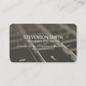 キーボード | セキュリティ カメラ | テクノロジー ロゴ 名刺 (裏面)