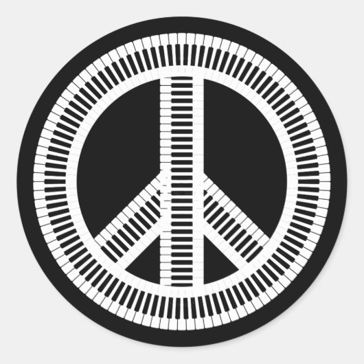 キーボード・ピアノ分離クリエイティブの和音サイン ラウンドシール (正面)