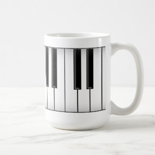 キーボード/ピアノ鍵: コーヒーマグカップ
