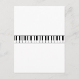 キーボード/ピアノ鍵: ポストカード