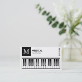 キーボード – ロゴとパネルv2 – 黒 名刺 (スタンド正面)