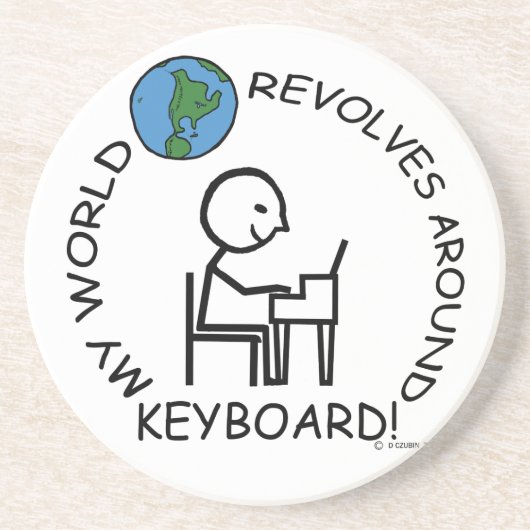 キーボード – ワールド回転のまわりに コースター (正面)