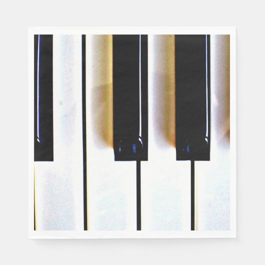 キーボード、白黒鍵 スタンダードランチョンナプキン (正面)