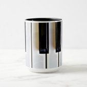 キーボード – 白黒 マグカップ (中央)