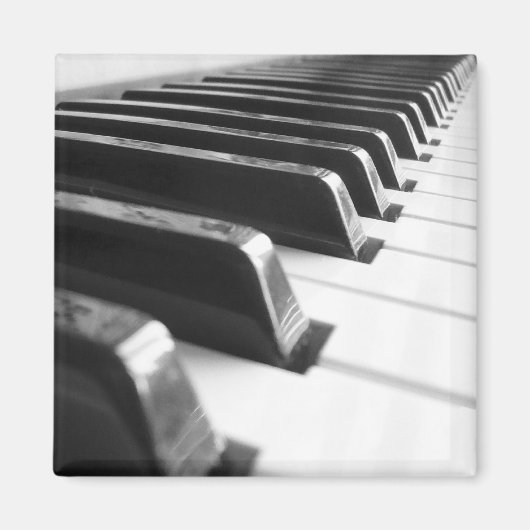 キーボード – 白黒 マグネット (正面)