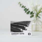 キーボード – 白黒 名刺 (スタンド正面)