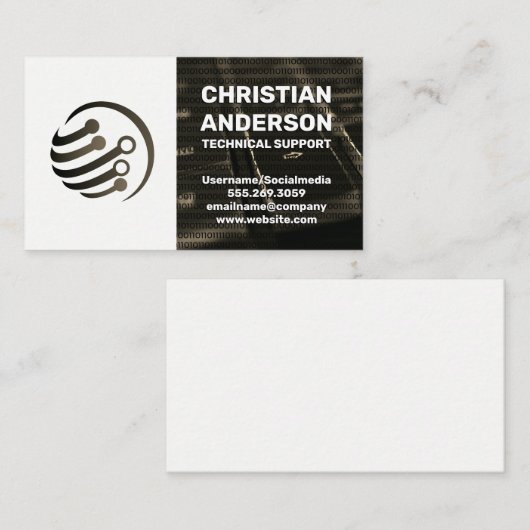 キーボード | Tech Circuit Globe 名刺 (正面/裏面)