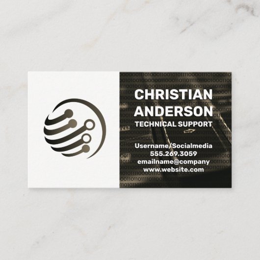 キーボード | Tech Circuit Globe 名刺 (正面)