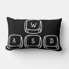 キーボードW S A Dゲーム ランバークッション