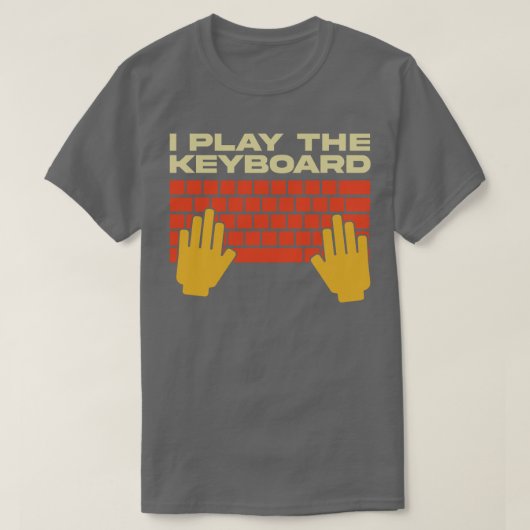 キーボ遊ードプおもしろいログラマー Tシャツ (デザイン正面)