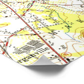 キーポート、ユニオンビーチ&ケアンズバーグNJの地図（1954年） ポスター (角)