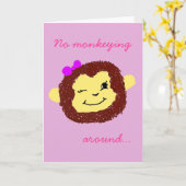 キーモンキのまわりにーが早く治らない カード (黄色い花)