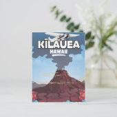 キーラウエア ハワイ 火山 トラベルポスター ポストカード (スタンド正面)
