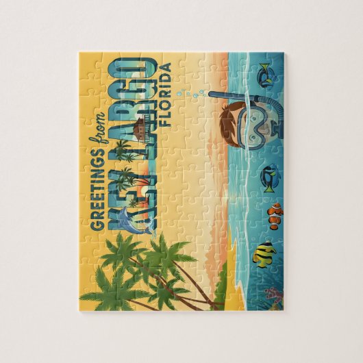 キーラルゴ フロリダ – 熱帯のバケーション ジグソーパズル (縦)
