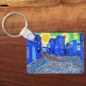 キーリングの上にモロッコのChefchaouen キーホルダー (裏面)