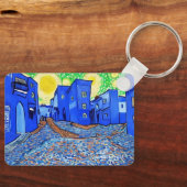キーリングの上にモロッコのChefchaouen キーホルダー (正面)
