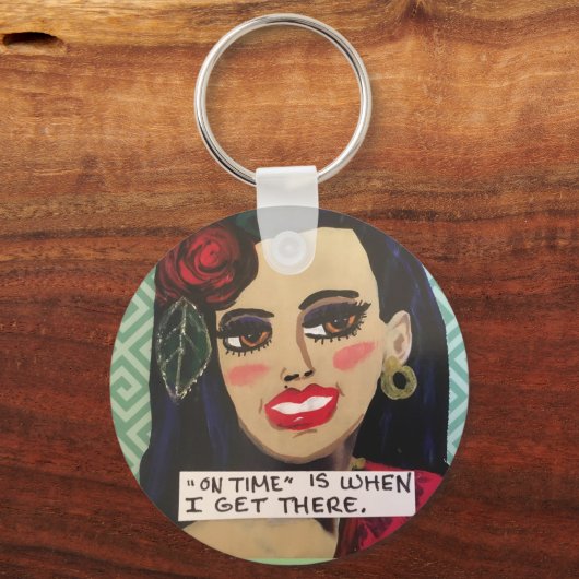 キーリングオン時間は私がそこに着く時である。 キーホルダー (正面)