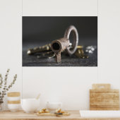 キーリング内の鍵のクローズアップ ポスター (キッチン)