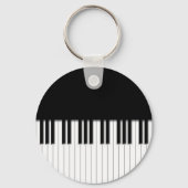 キーリング – ピアノキーボード鍵白黒 (正面)