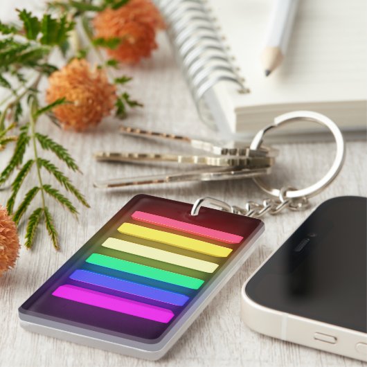 キーリング – LGBTプライドフラグの色 (正面右)