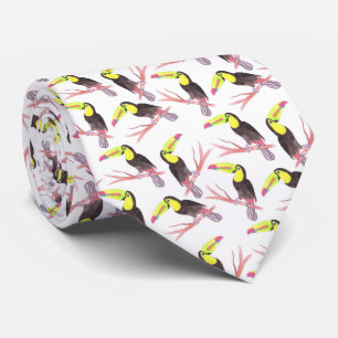 キールによってToucanまたはオオハシ亜科の勘定書を出されるsulfuratusの鳥 ネクタイ