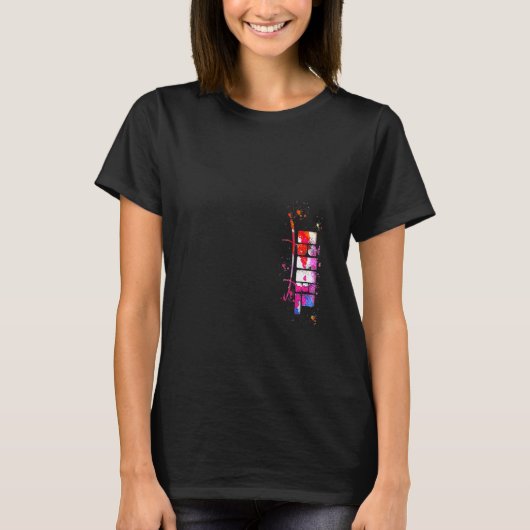 キールレタリングウォーターカラーキール Tシャツ (正面)