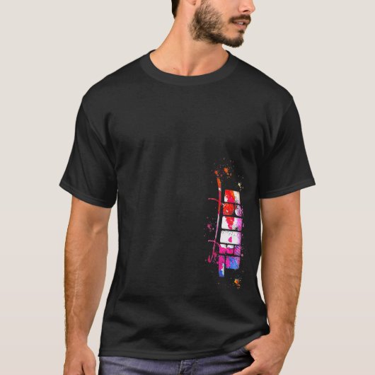 キールレタリングウォーターカラーキール Tシャツ (正面)