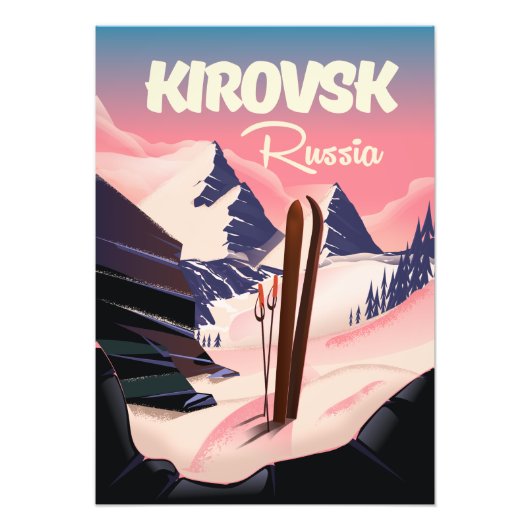 キーロフスク ロシア スキーの旅 ポスター (正面)
