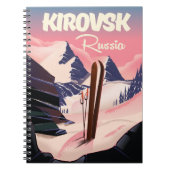 キーロフスク ロシア スキーの旅 ポスター ノートブック (正面)