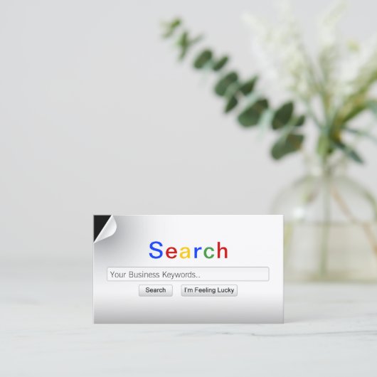 キーワードの検索クリエイティブ 名刺 (スタンド正面)