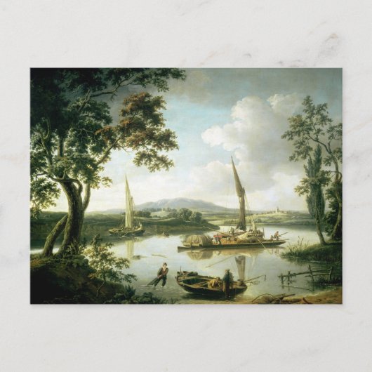 キーンエッジフェリーからのテムズ川の眺め ポストカード (正面)