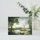 キーンエッジフェリーからのテムズ川の眺め ポストカード (スタンド正面)