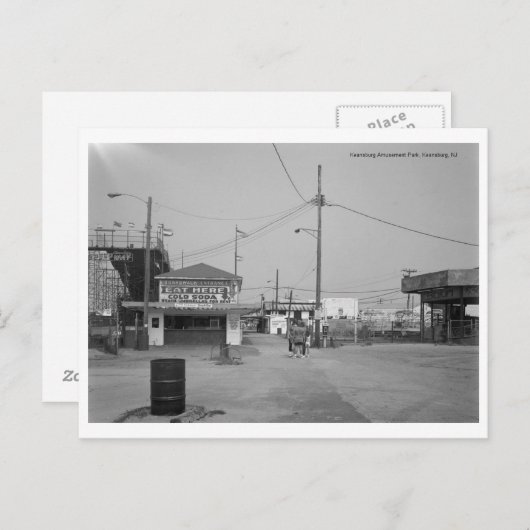 キーンズバーグ遊園地(Keansburg Amusement Park)、ニュージャージー州キーンズ ポストカード (正面/裏面)