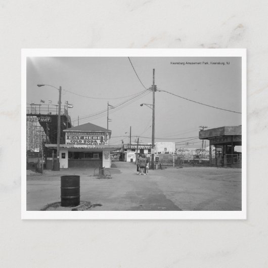 キーンズバーグ遊園地(Keansburg Amusement Park)、ニュージャージー州キーンズ ポストカード (正面)