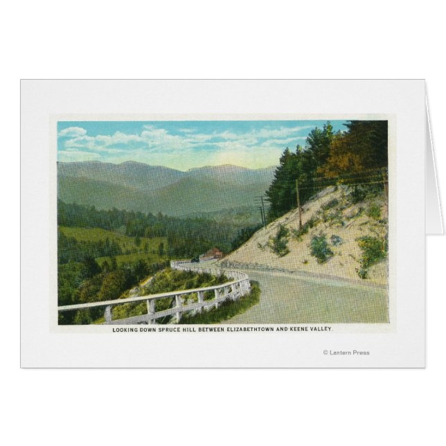 キーンバレー前のスプルース丘のビュー (正面横)