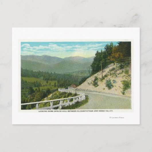キーンバレー前のスプルース丘のビュー ポストカード (正面)