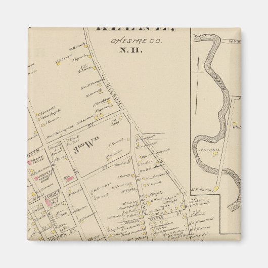 キーン、第3区、第5区 マグネット (正面)