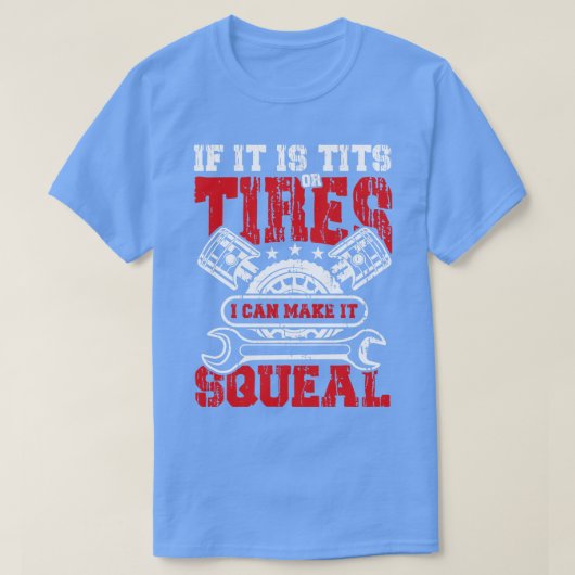 キー鳴るメカニックガレージレーサーギフト作れます Tシャツ (デザイン正面)