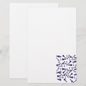 キー ブルー パターン製品 便箋 (正面/裏面)