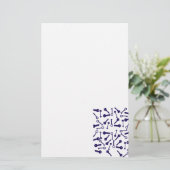 キー ブルー パターン製品 便箋 (スタンド正面)