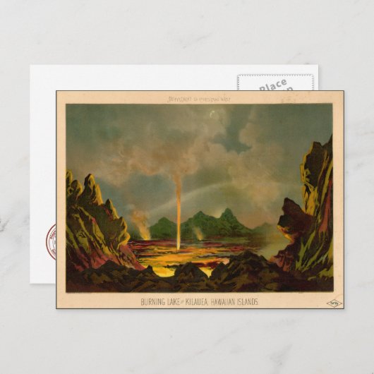 キ素晴らしラウア火山1866年11月16日 ポストカード (正面/裏面)