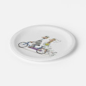 キ結婚リン – 花嫁・花婿パーソナライズされた ペーパープレート (アングル)