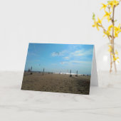 キ飛んでいるテスアットポートスタンレービーチ カード (黄色い花)