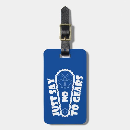 ギアにノーと言う ラゲッジタグ (正面縦)