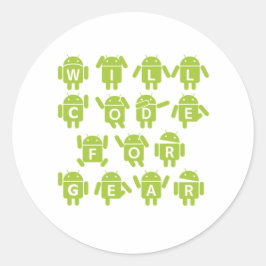 ギアのコード(Bugdroid Software Developer) ラウンドシール