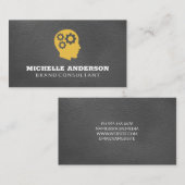 ギアの先頭アイコン |レザーエレガント名刺 名刺 (正面/裏面)