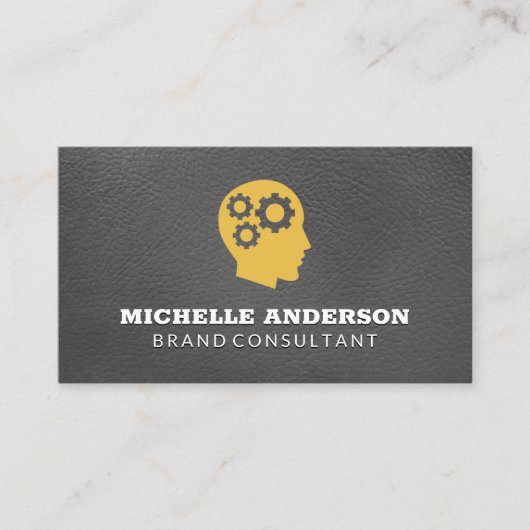 ギアの先頭アイコン |レザーエレガント名刺 名刺 (正面)