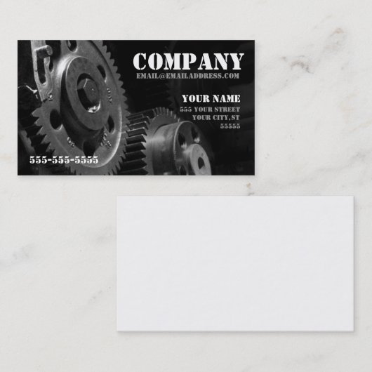 ギアの名刺(1面) 名刺 (正面/裏面)