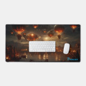 ギアの旋風Steampunk空軍戦 デスクマット (キーボード&マウス)