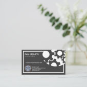 ギアの設計のシンプルで明白な円 名刺 (スタンド正面)